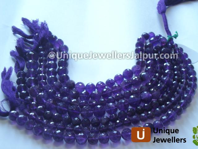 Amethyst Faceted Round Beads